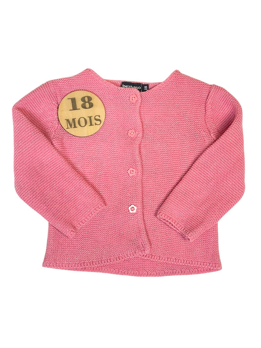 Gilet en mailles, rose brillant, In extenso