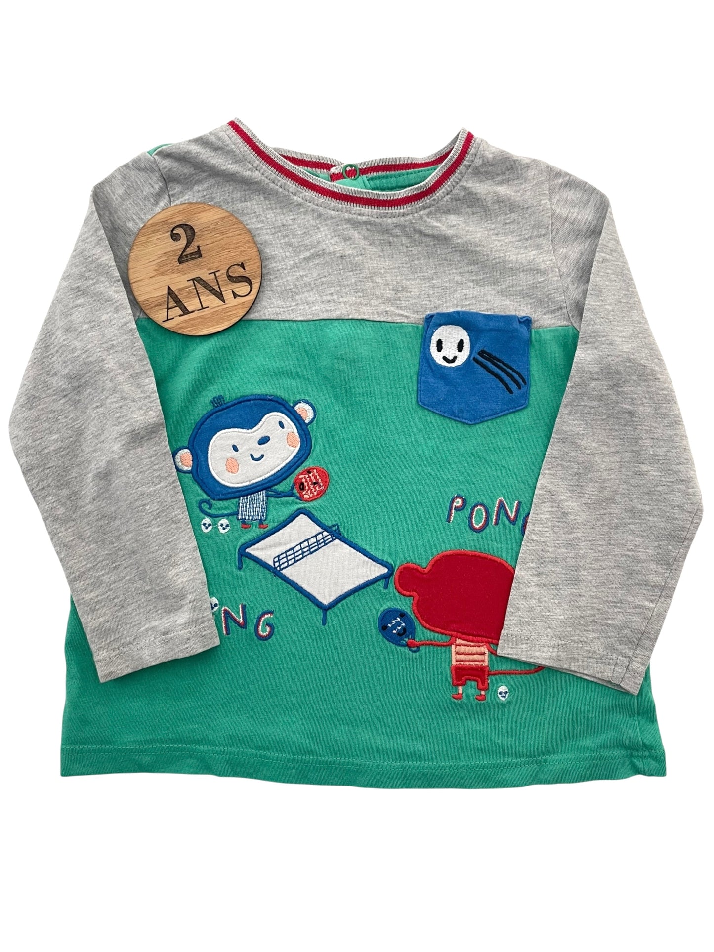 Tee-shirt gris et vert, DPAM