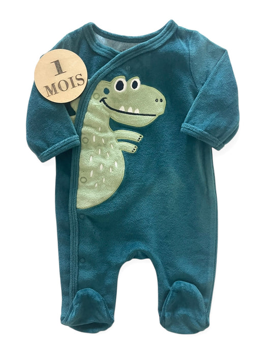 Pyjama velours, vert, Dino, Gémo