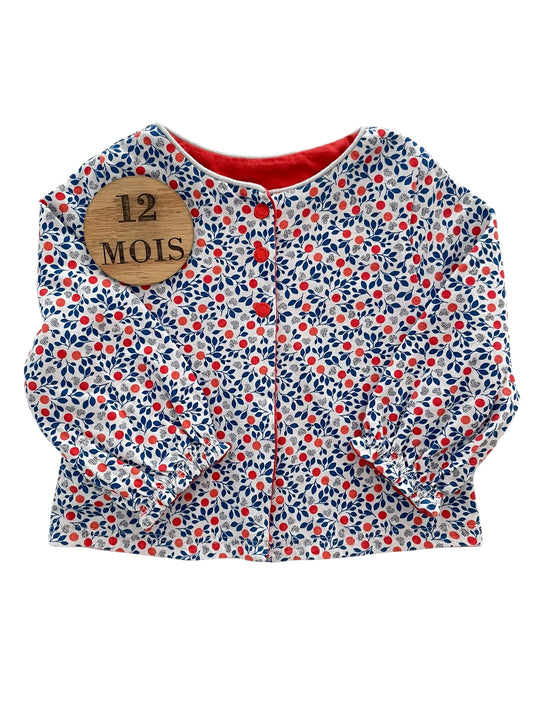 Gilet réversible, rouge et bleu, Obaïbi