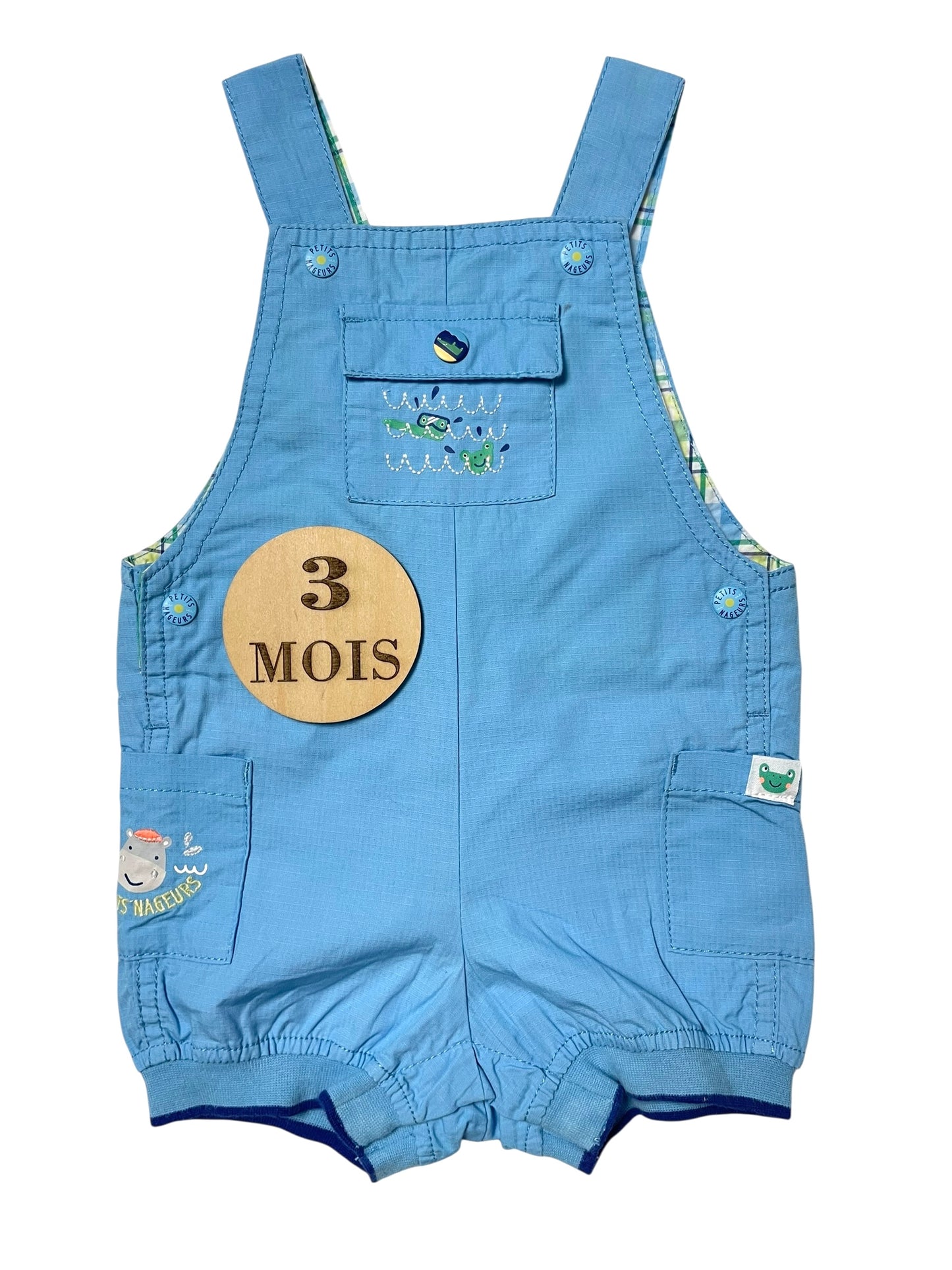 Salopette short, bleue, Sergent Major
