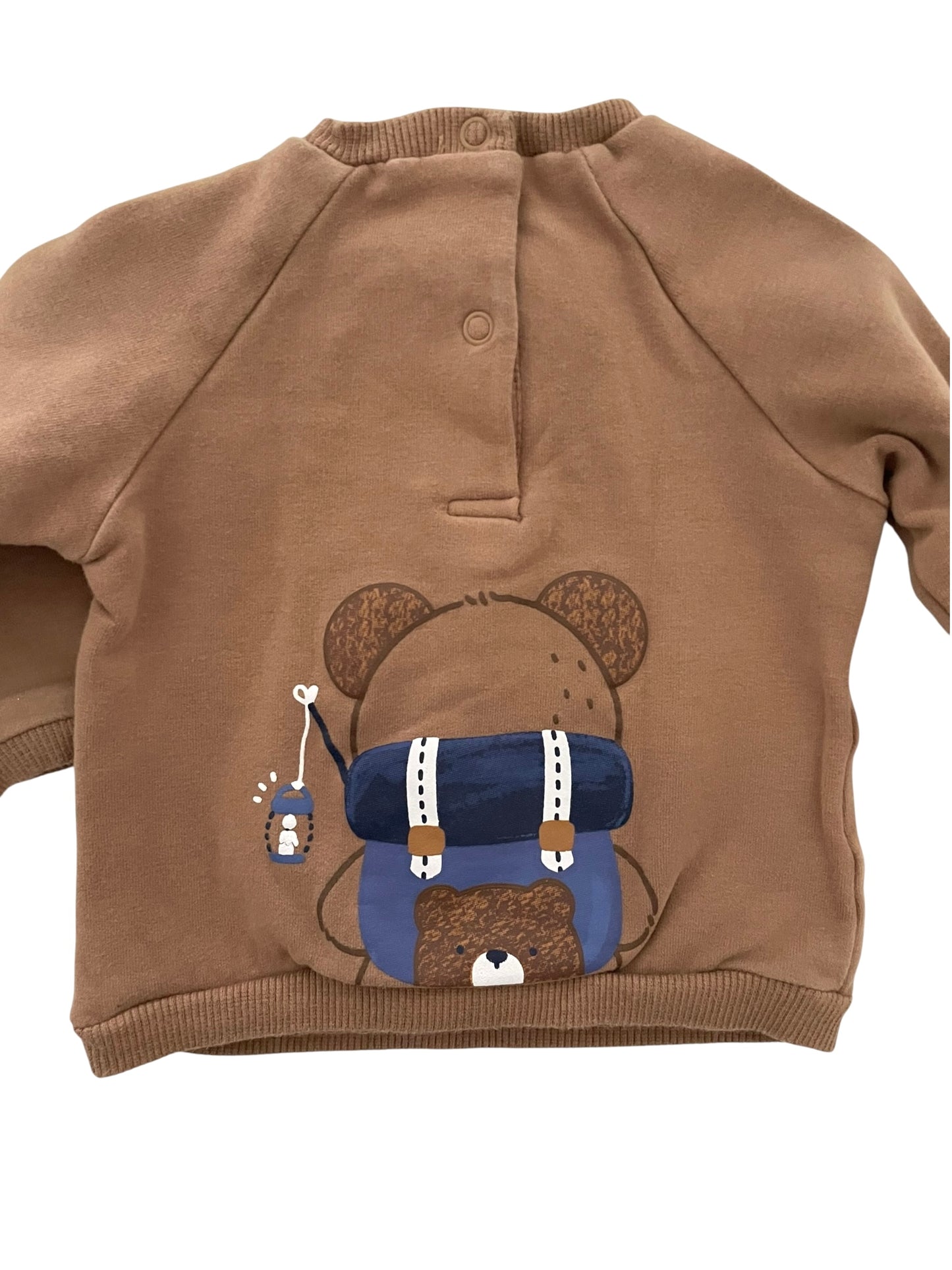 Sweat fin marron, ourson, Mayoral