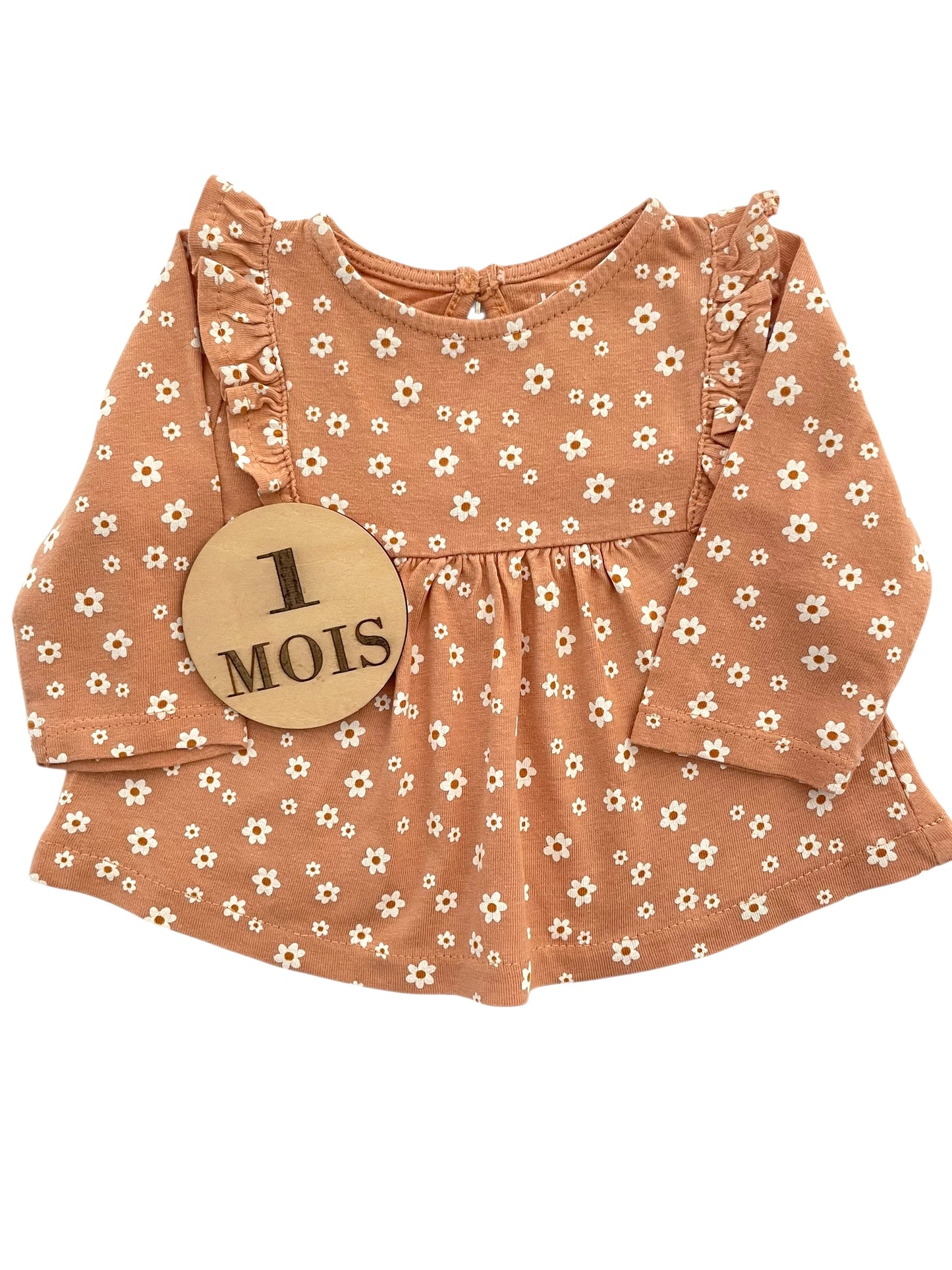 Blouse saumon, fleurie, Kiabi