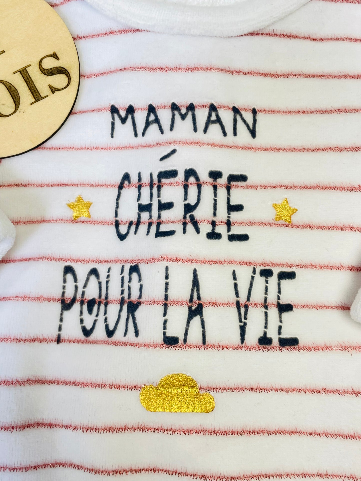 Pyjama velours, rayé rose, Gémo