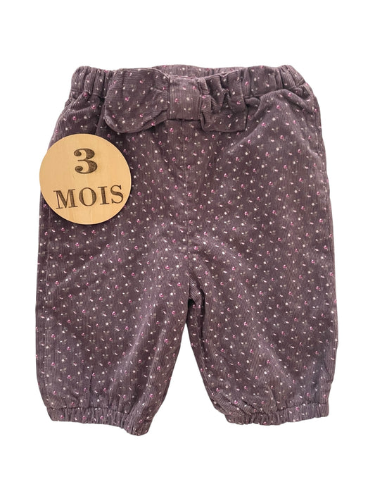 Pantalon velours fleuri, Grain de blé
