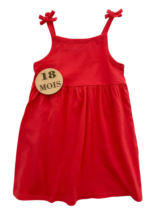 Robe rouge, à bretelles, Kiabi