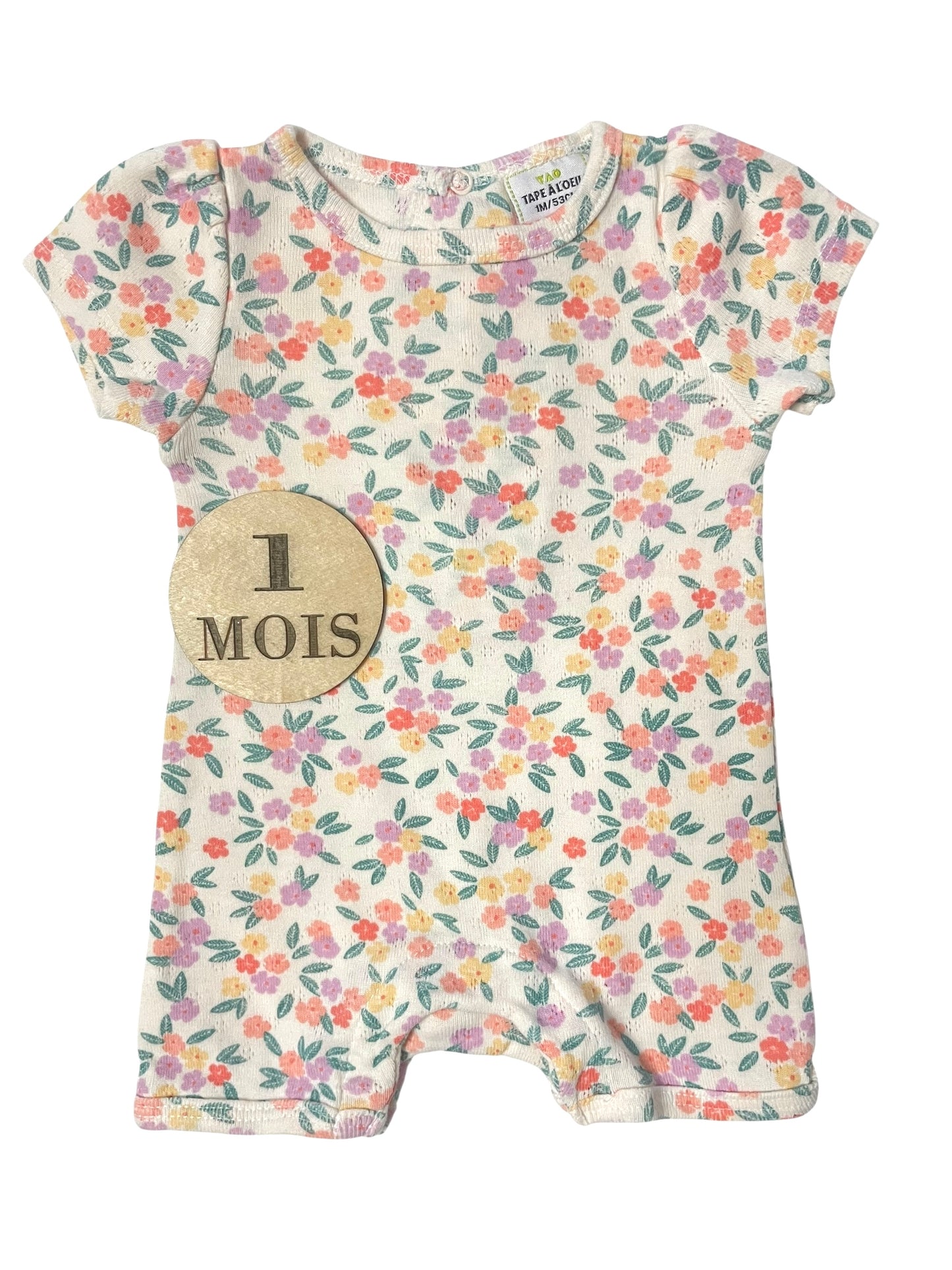 Combinaison écrue, fleurie, TAO