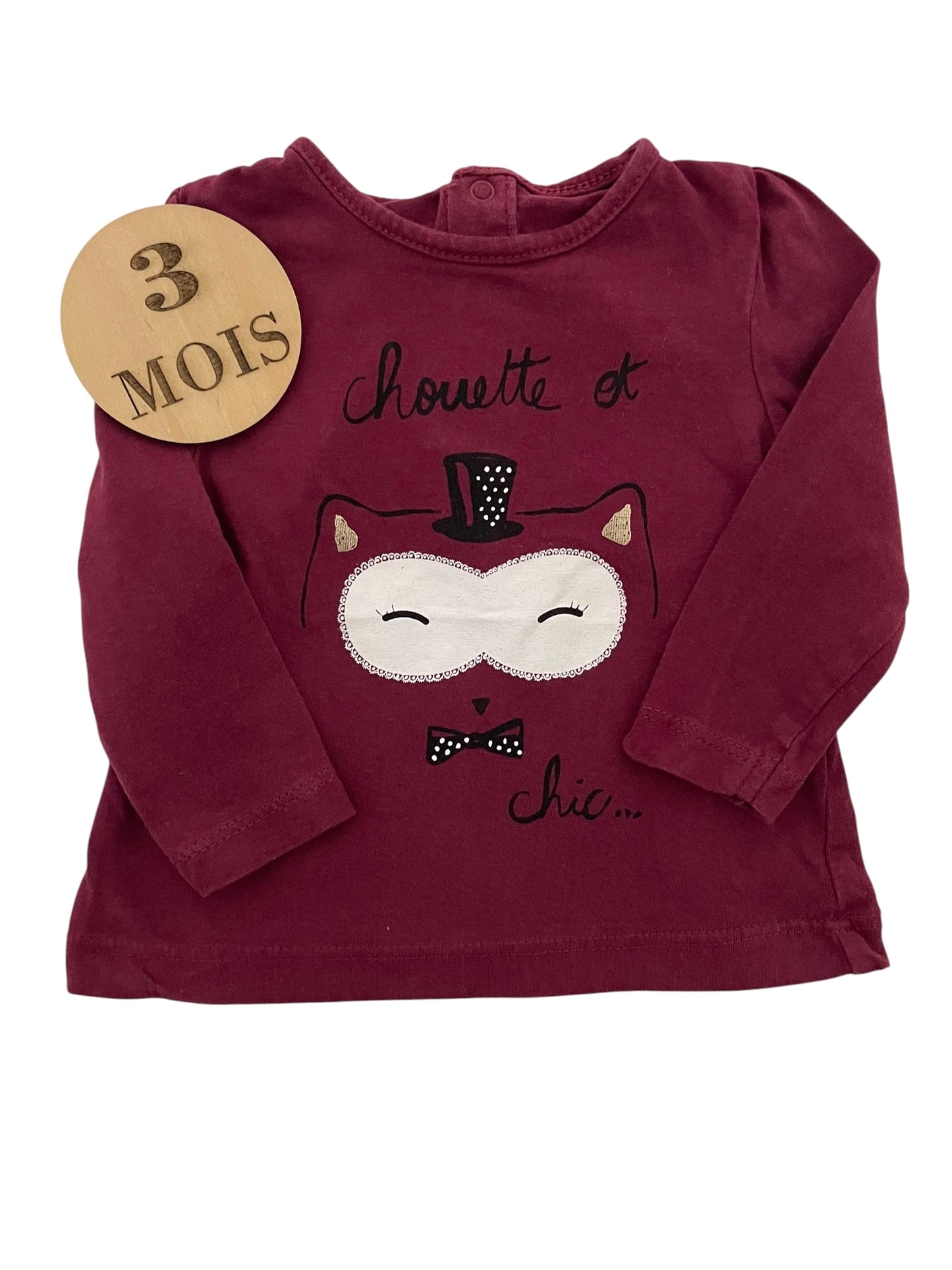Tee-shirt bordeaux, Bébé rêve