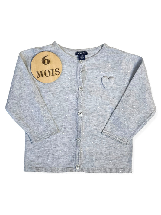 Gilet fin gris, Kiabi