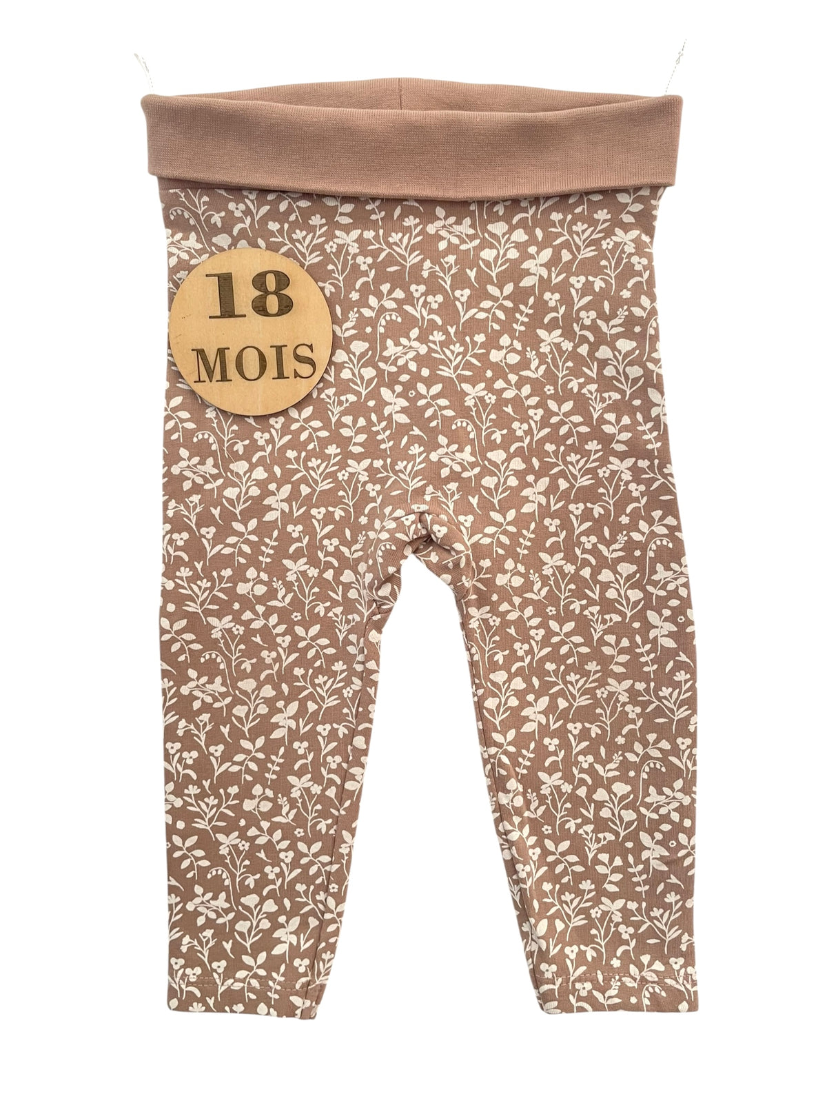 Legging épais, marron, fleuri, C&A
