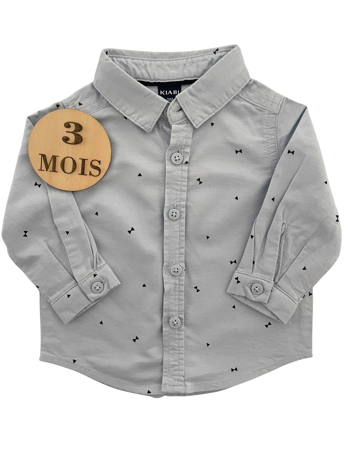 Chemise gris-bleu, Kiabi