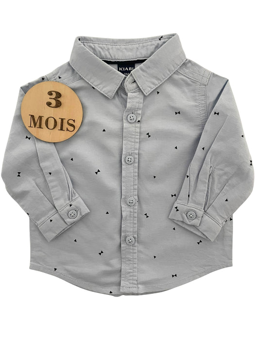 Chemise gris-bleu, Kiabi