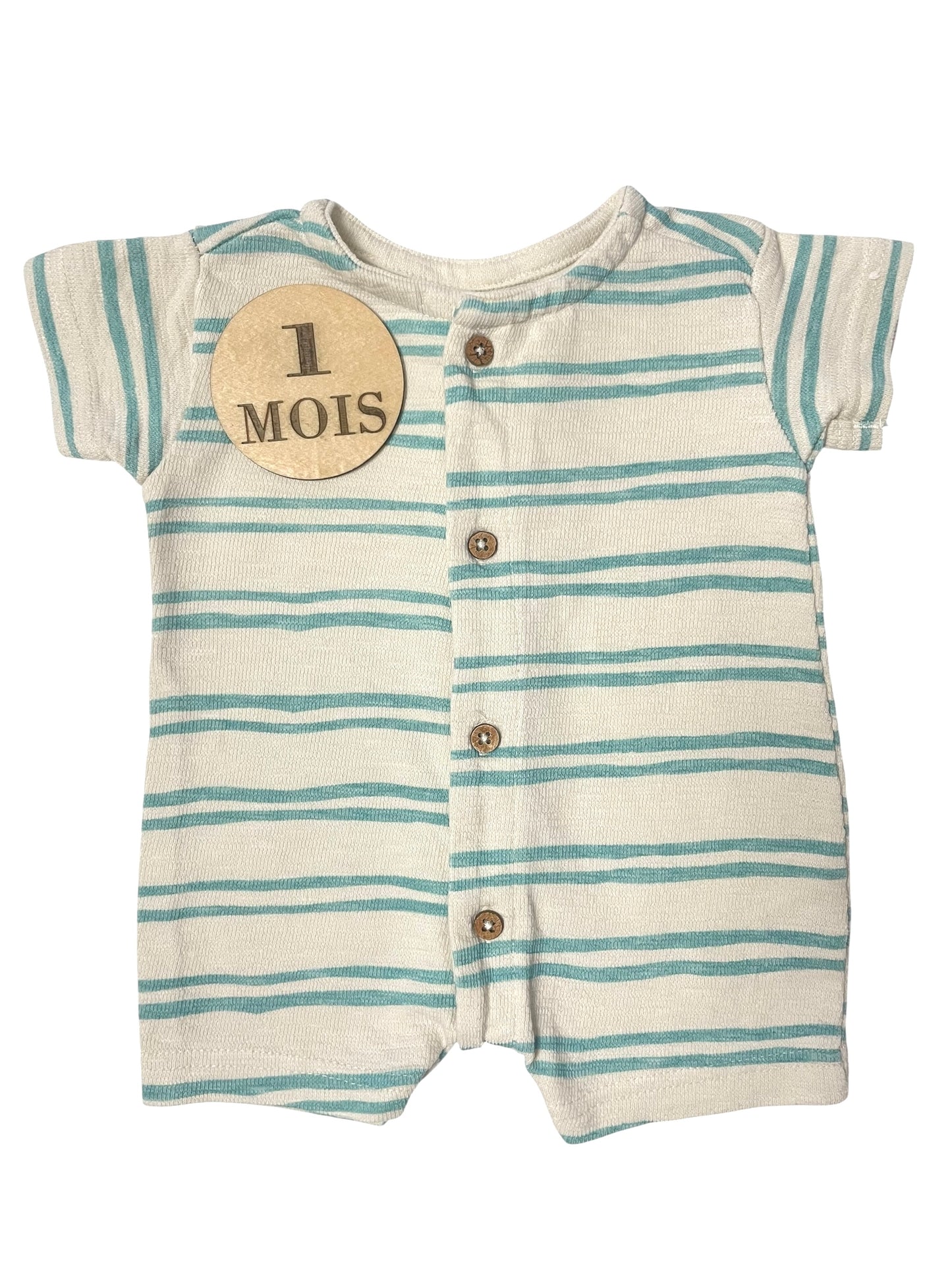 Combinaison écrue, rayée