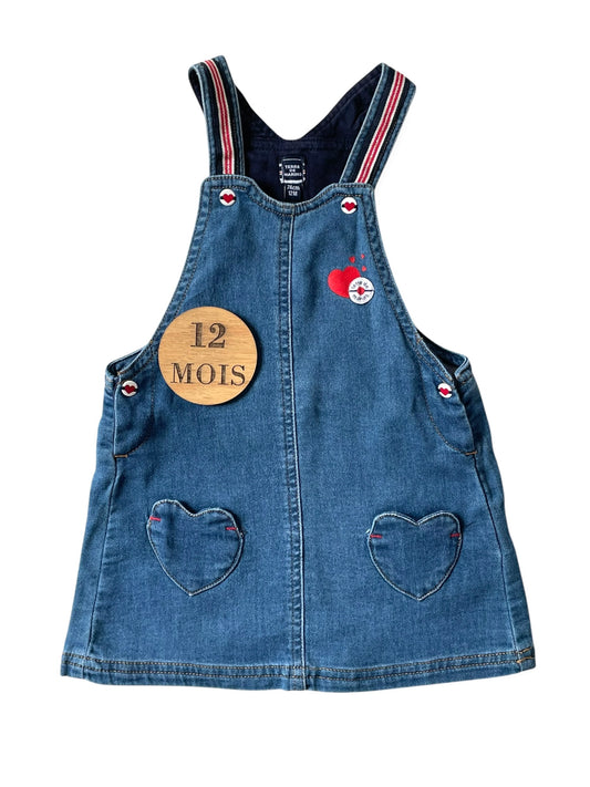 Robe salopette, en jean, Terre de Marins