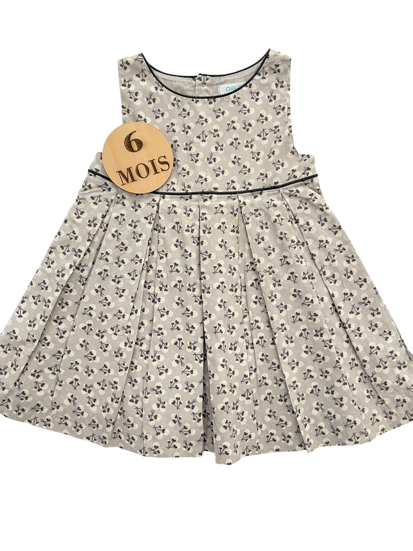 Robe fleurie, grise, Obaïbi