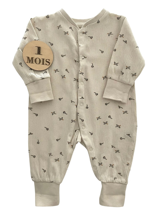 Pyjama gaze de coton, crème