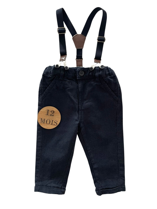 Pantalon foncé à bretelles, Kiabi