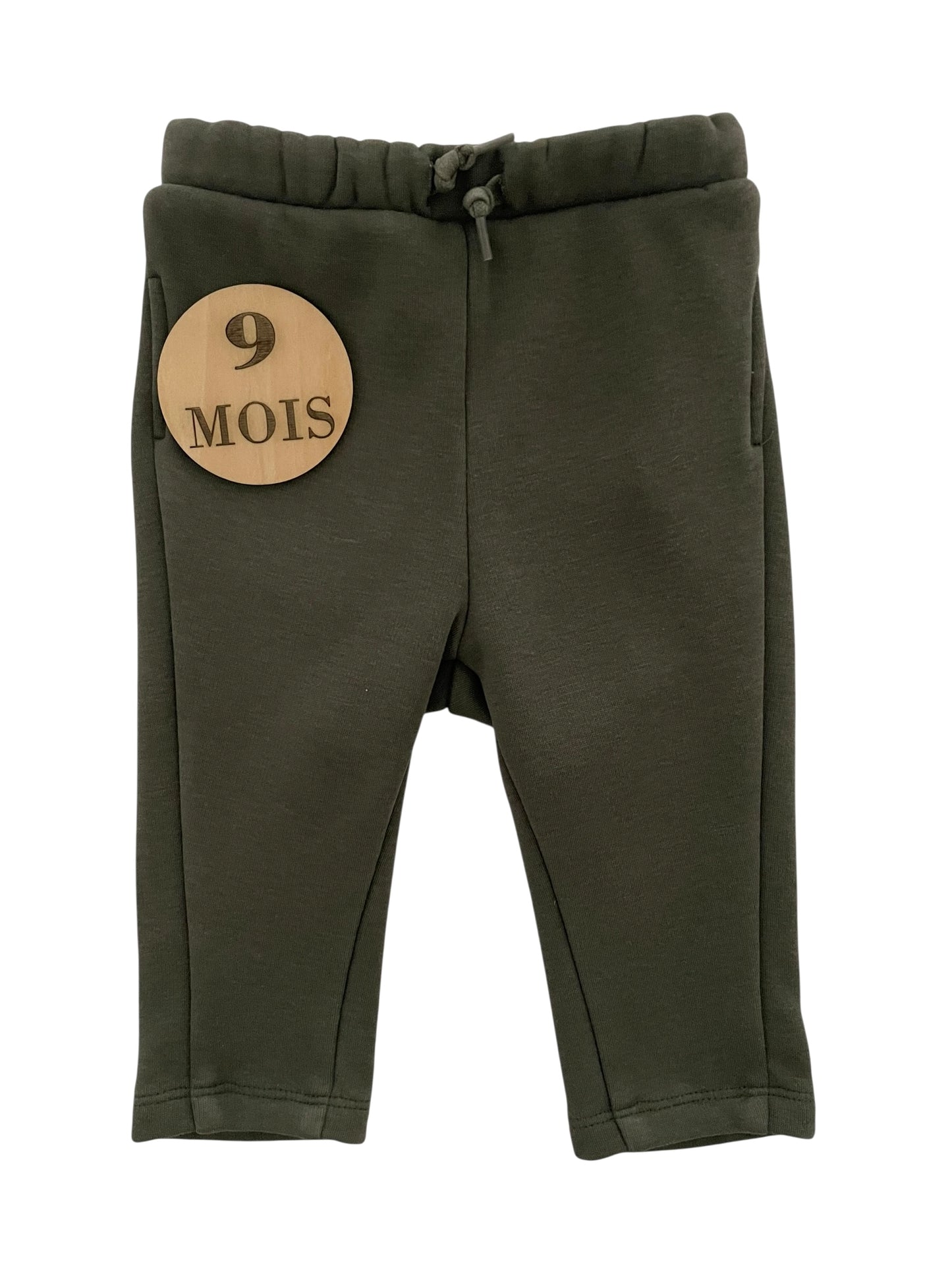 Jogging kaki foncé, doublé polaire, Kiabi