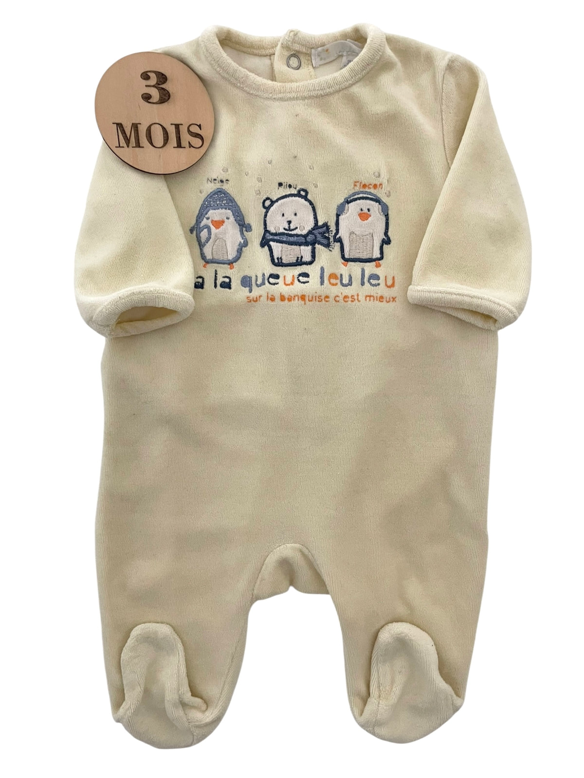 Pyjama velours jaune pâle, Kitchoun