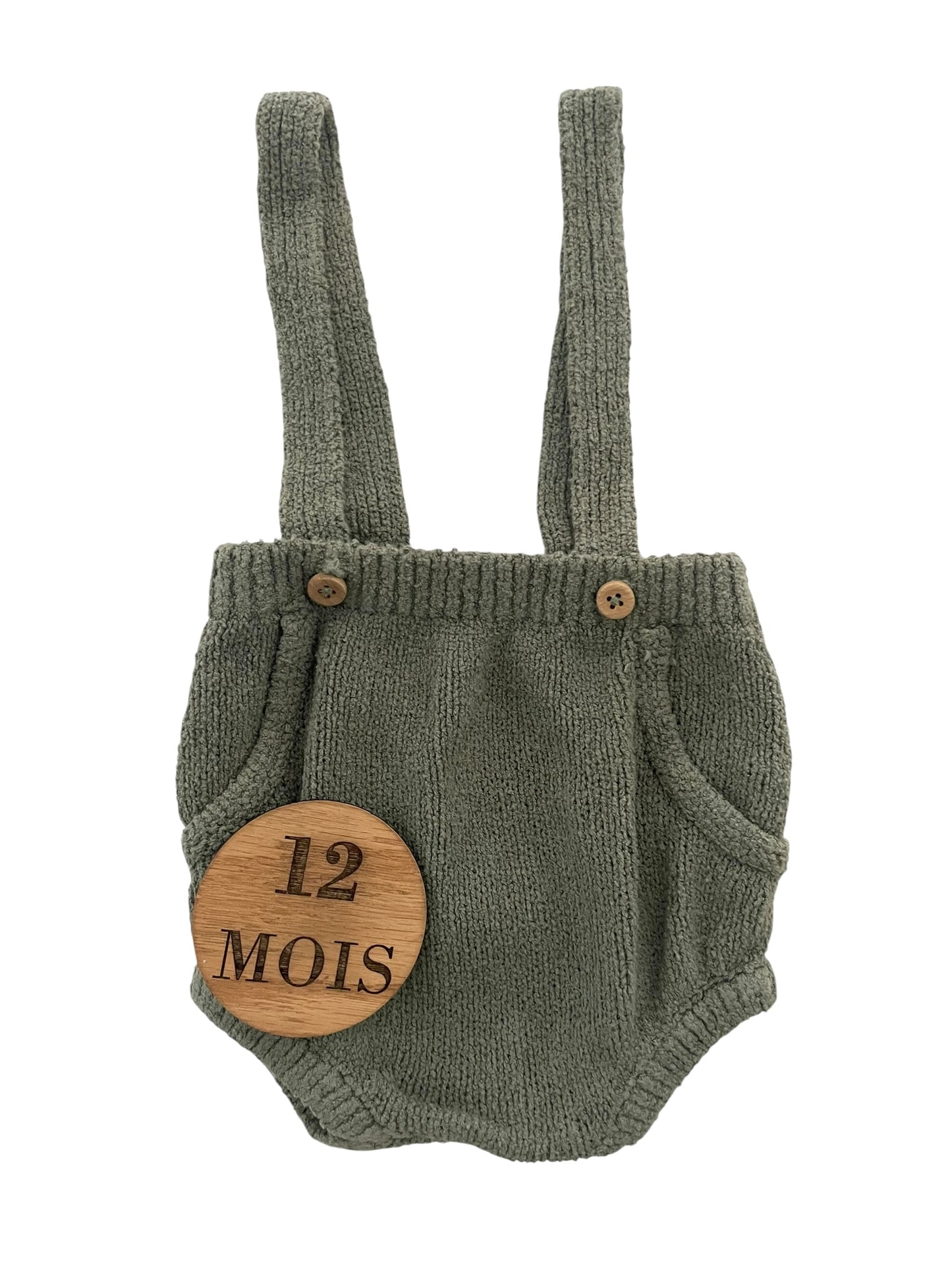 Bloomer en mailles, à bretelles, kaki, Zara