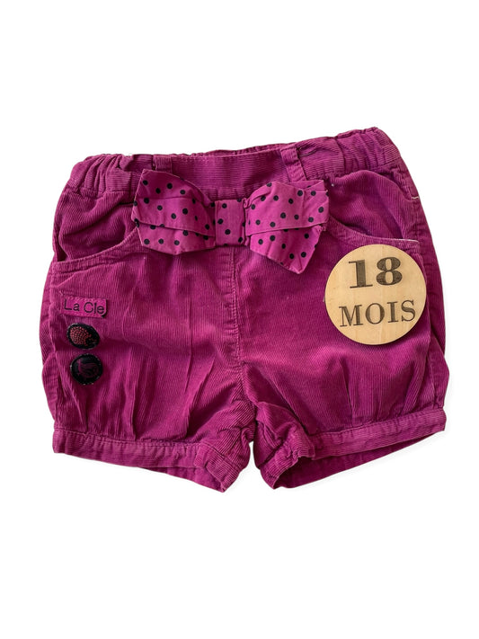 Short en velours, violet, La compagnie des petits