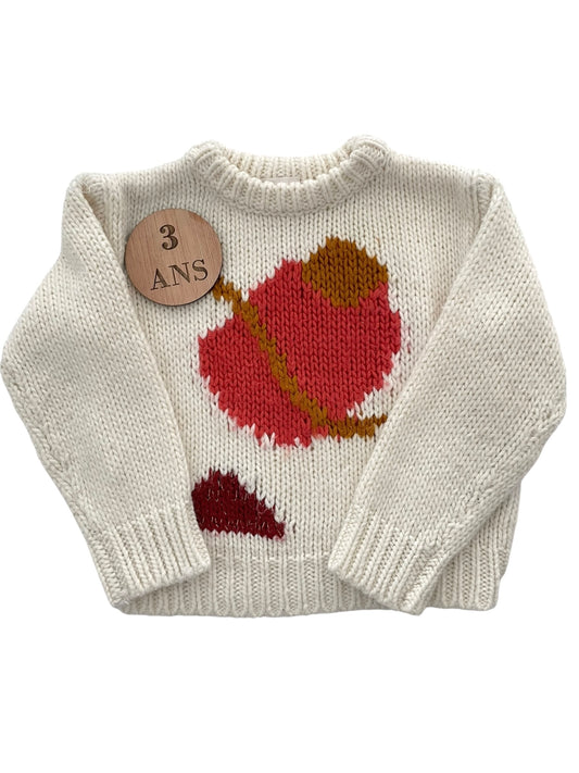 Pull en mailles, blanc, TAO