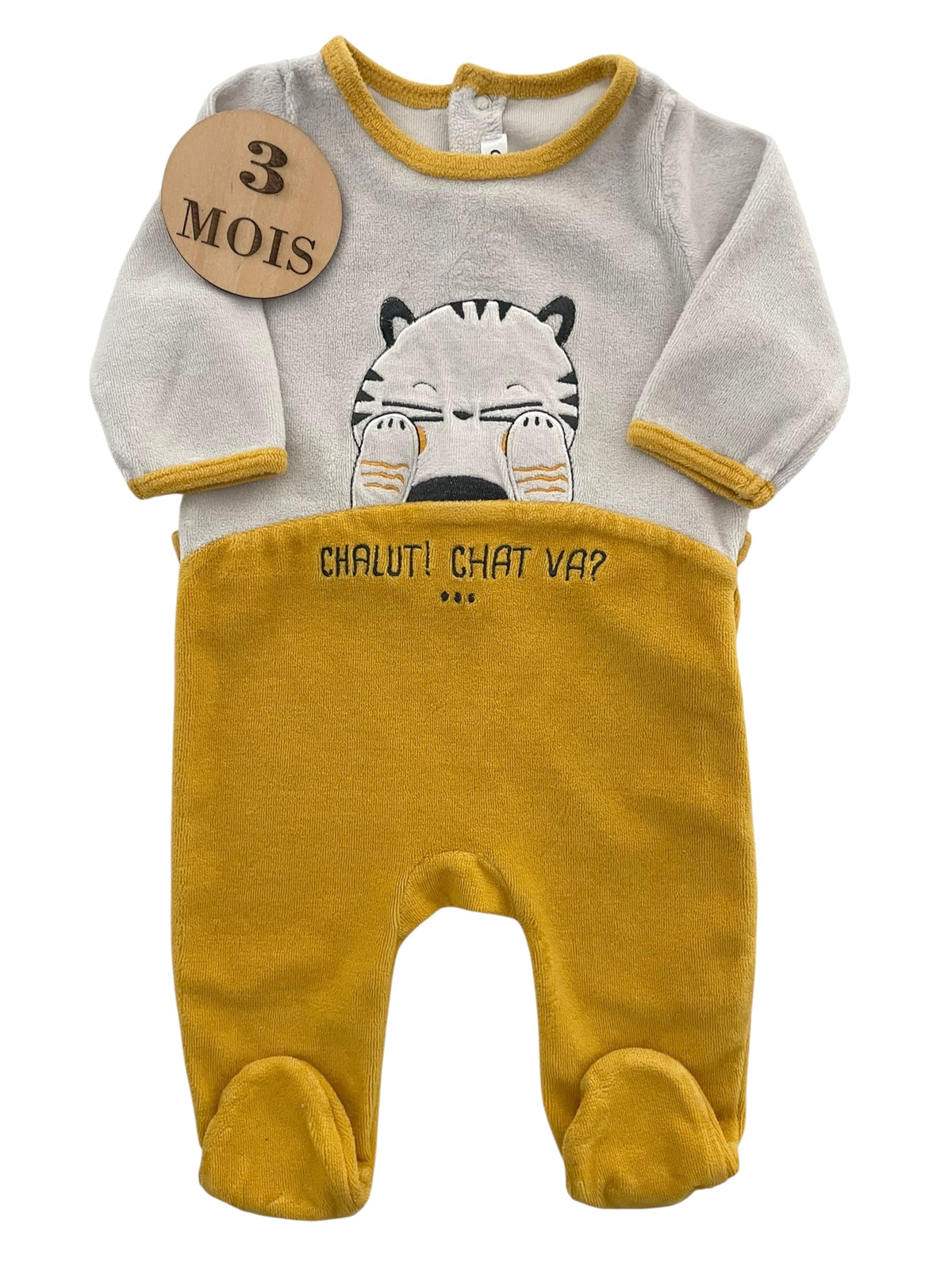 Pyjama velours, chat, Gémo