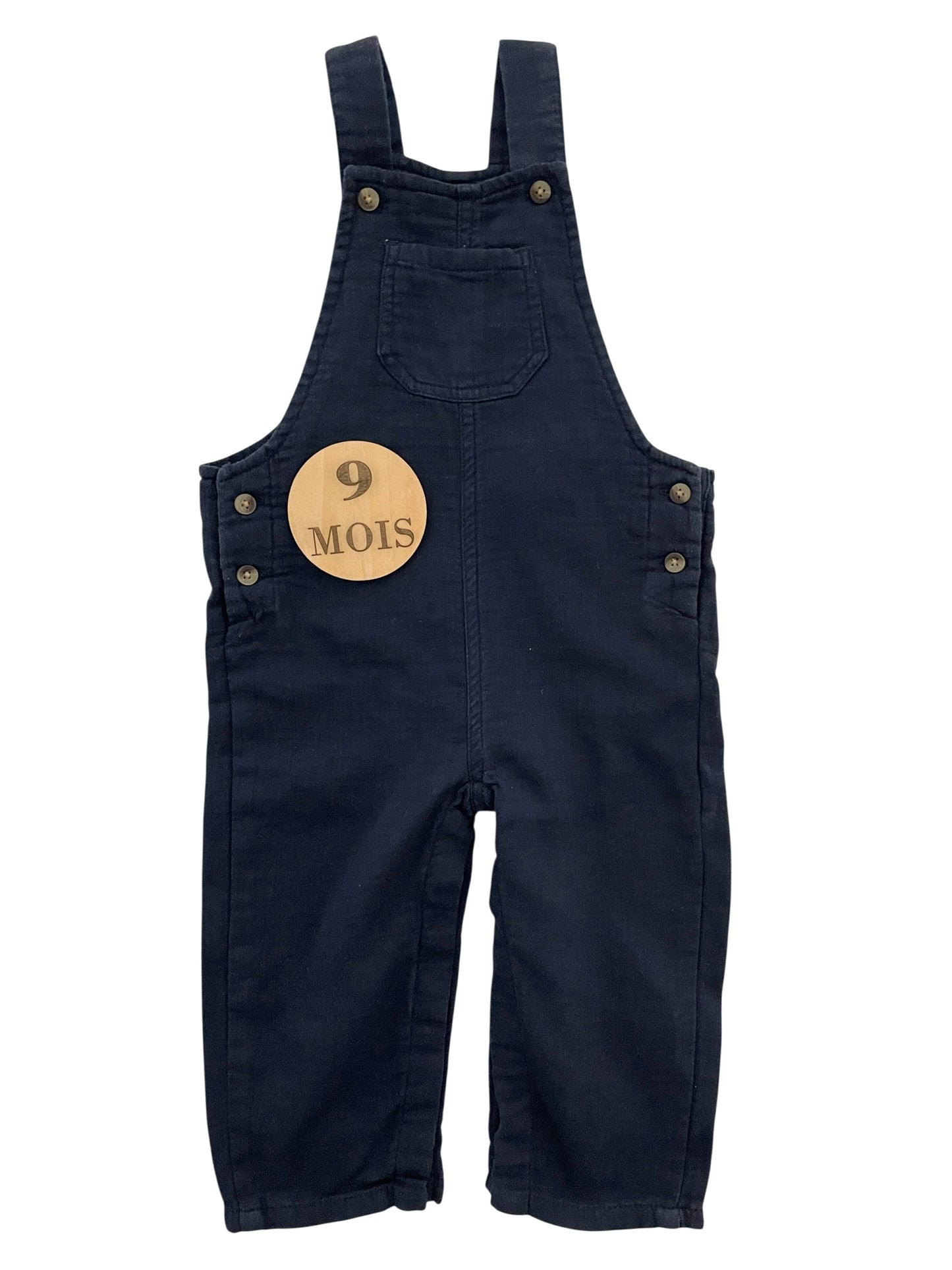 Salopette gaze de coton, gris- foncé, Bout’chou