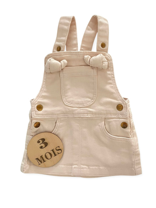 Robe salopette en jean, rose pâle, TAO