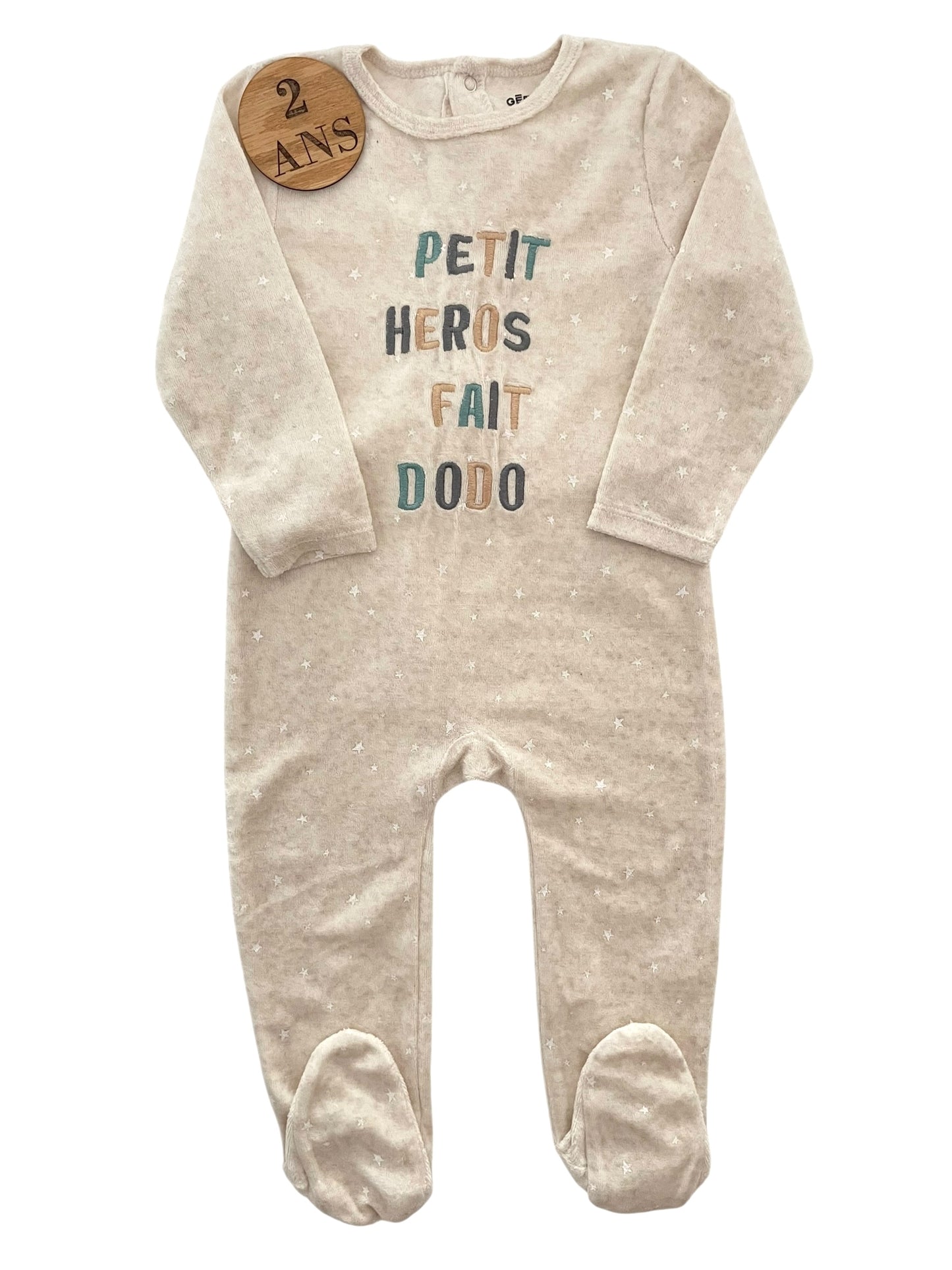 Pyjama velours écru, Gémo
