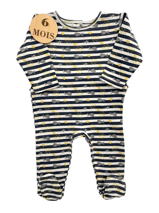 Pyjama coton, baleines, Miniman