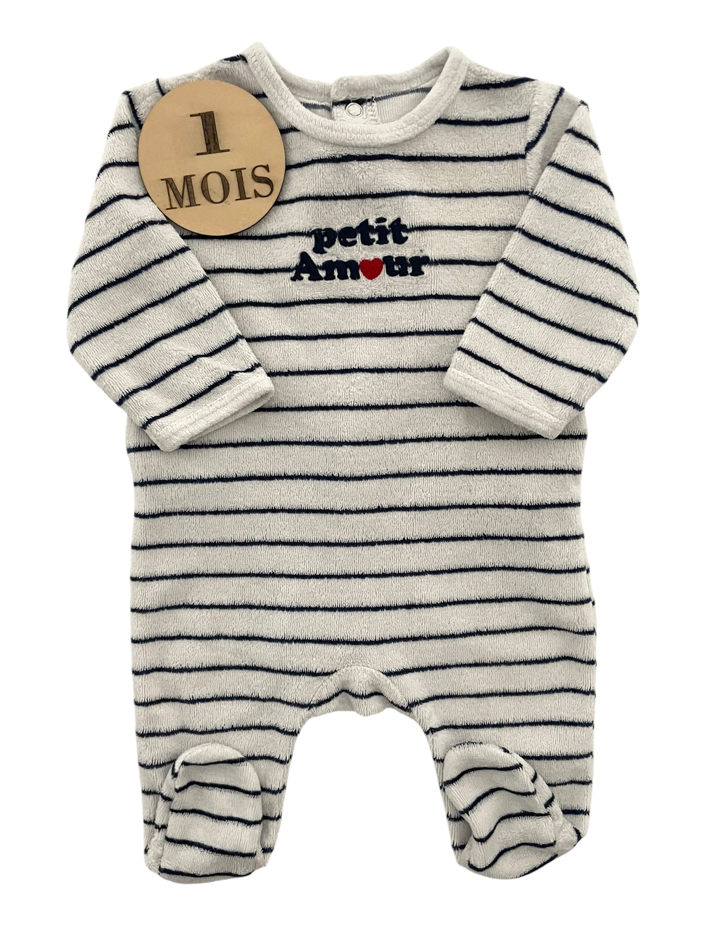 Pyjama velours rayé, Kiabi