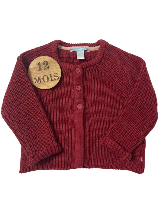 Gilet épais bordeaux, Obaïbi