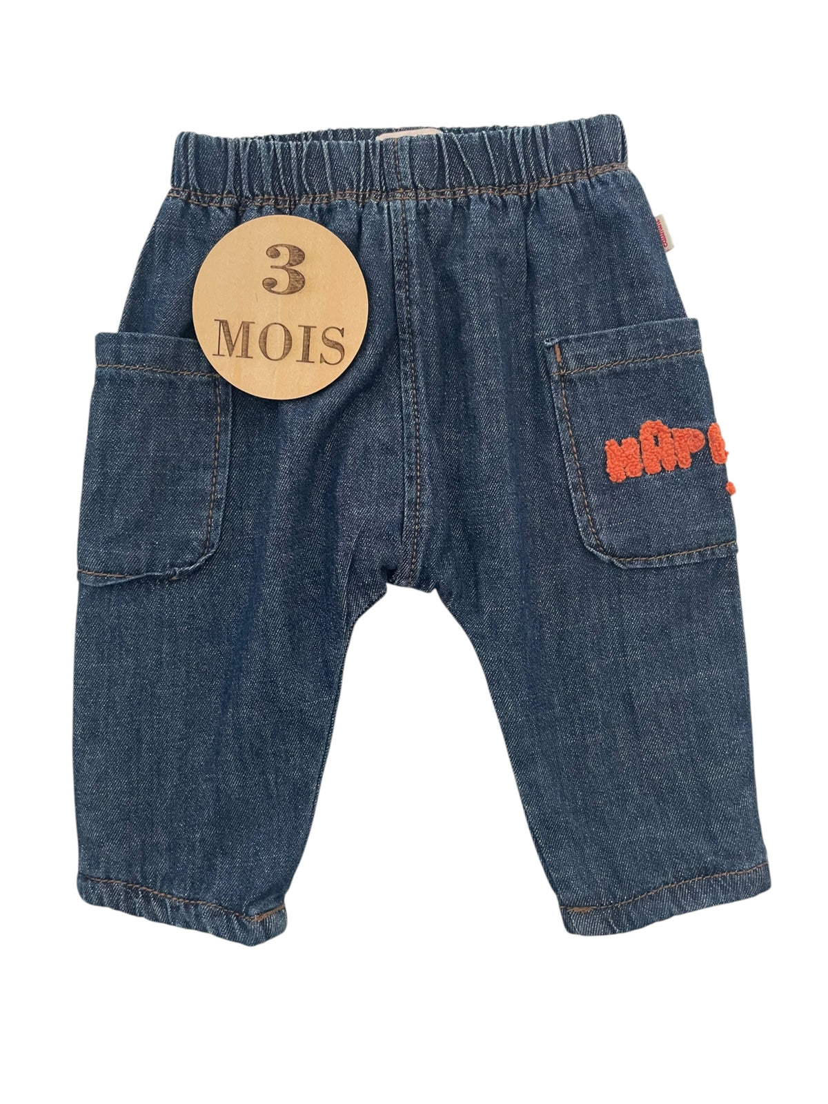 Jean bleu, taille élastique, Catimini