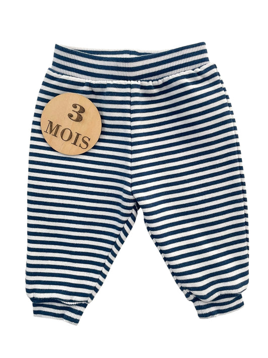 Jogging rayé, bleu et blanc, TEX