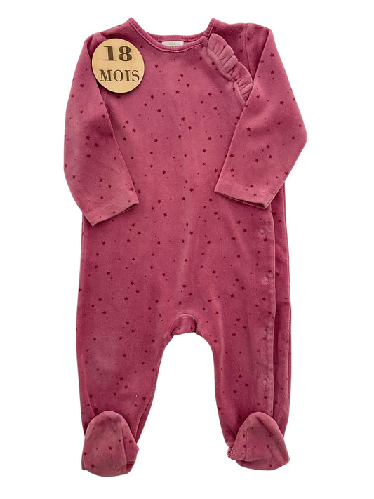 Pyjama velours rose foncé, TAO