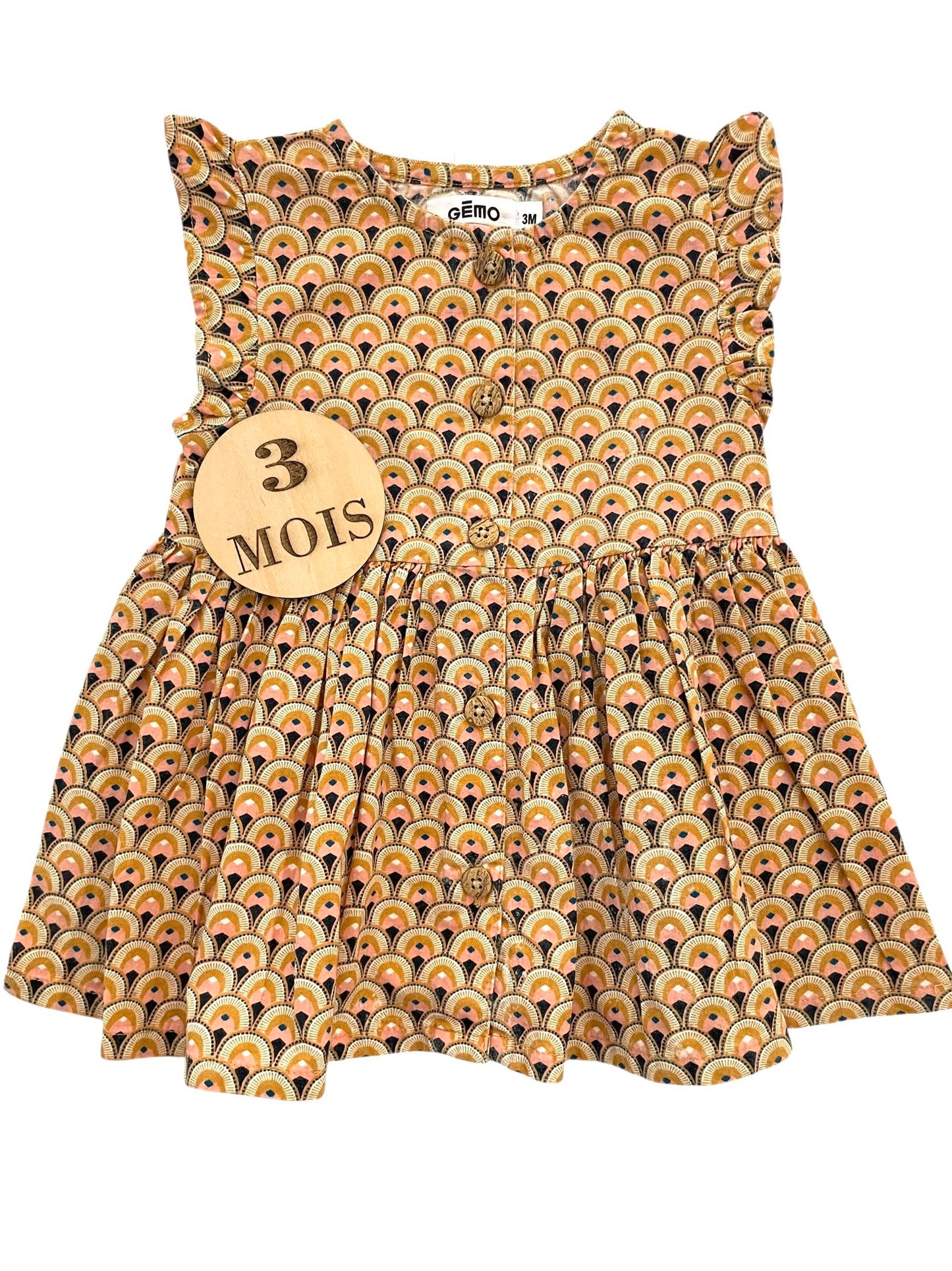Robe à motifs oranges, Gémo