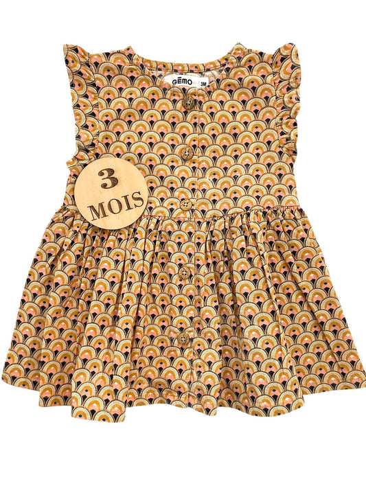 Robe à motifs oranges, Gémo