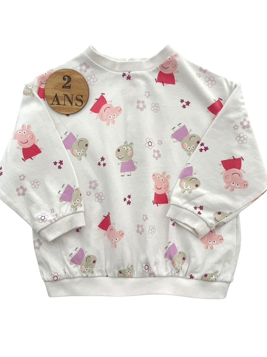 Sweat blanc, Peppa Pig