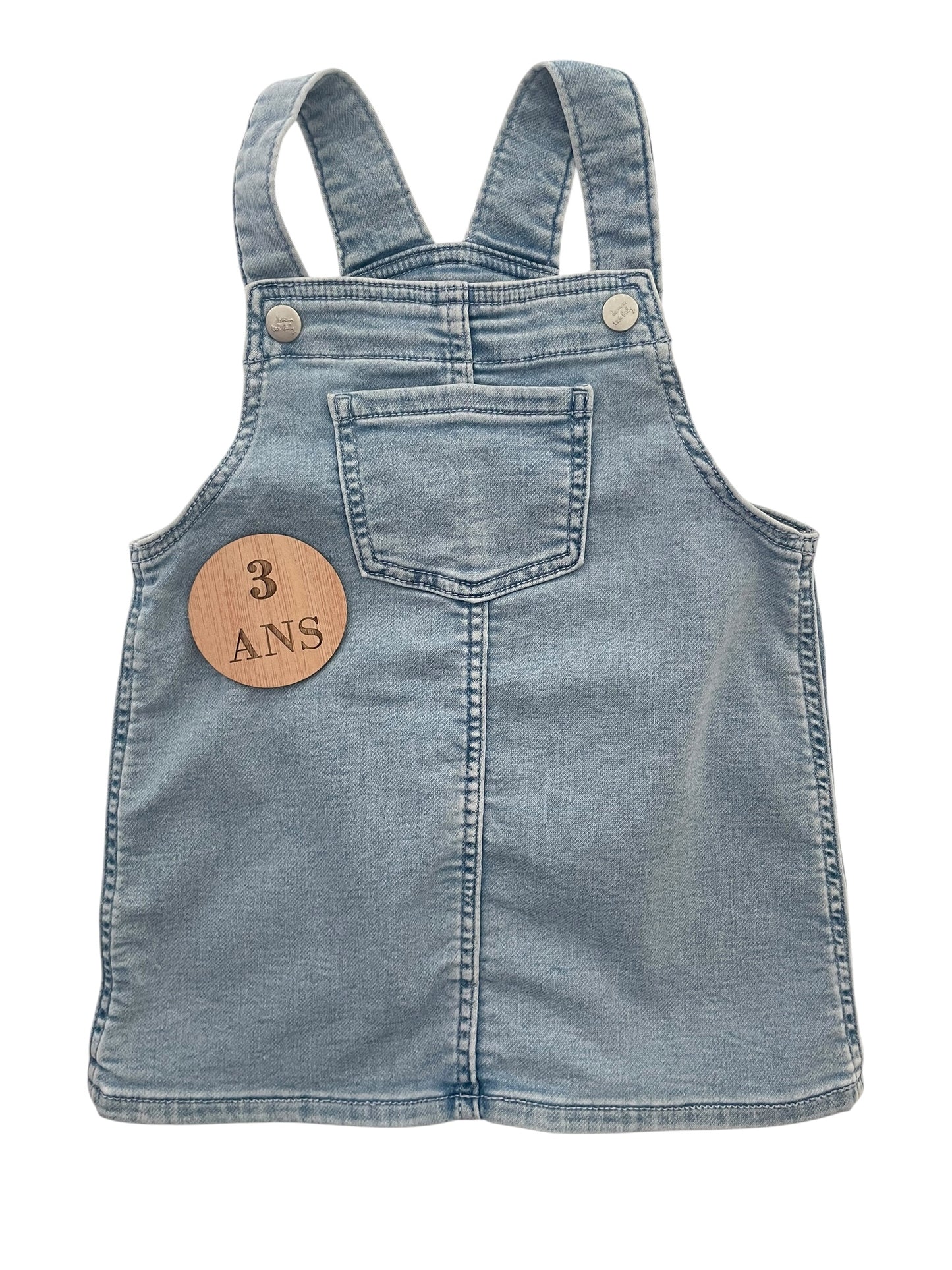 Robe salopette en jean, courte, TEX