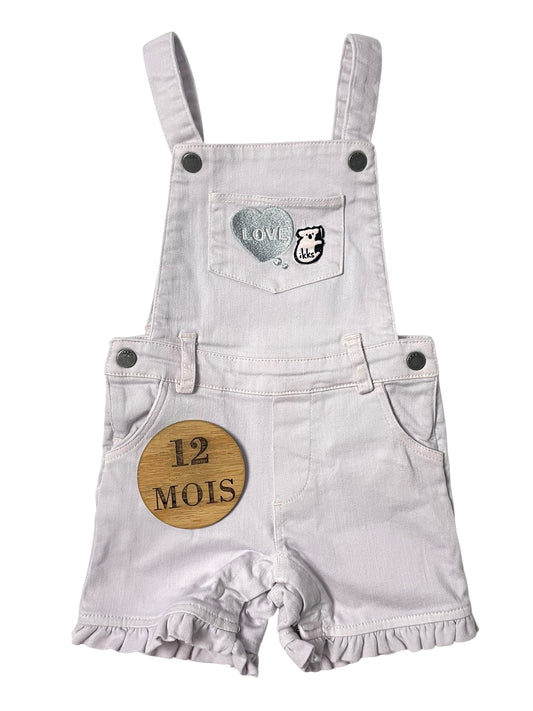 Salopette short en jean, parme, IKKS