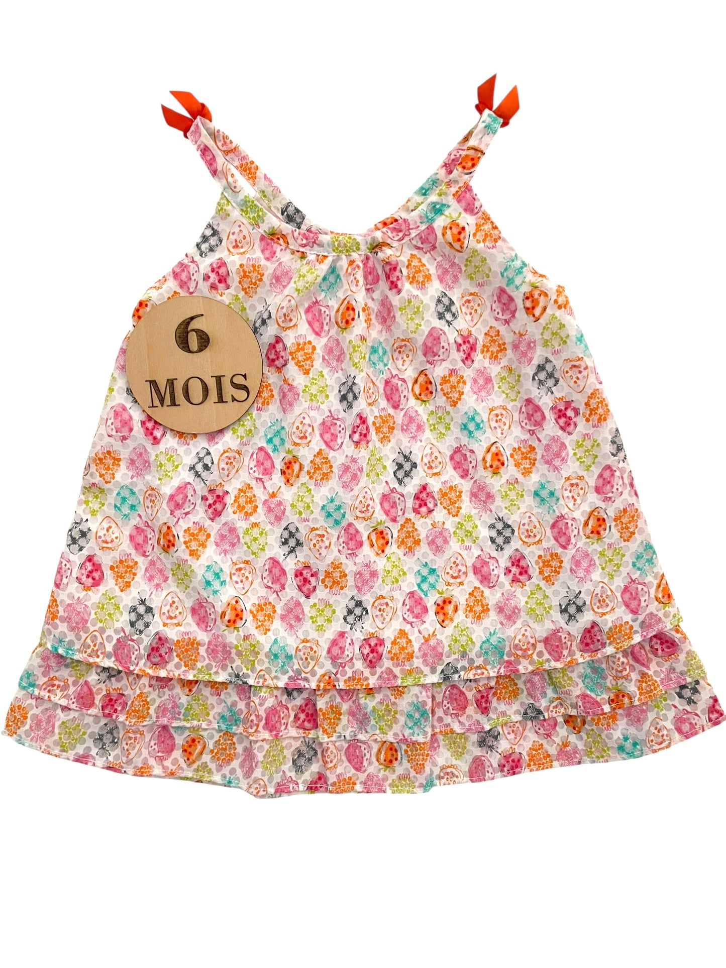 Robe courte/ tunique, multicolore, fraises, Orchestra