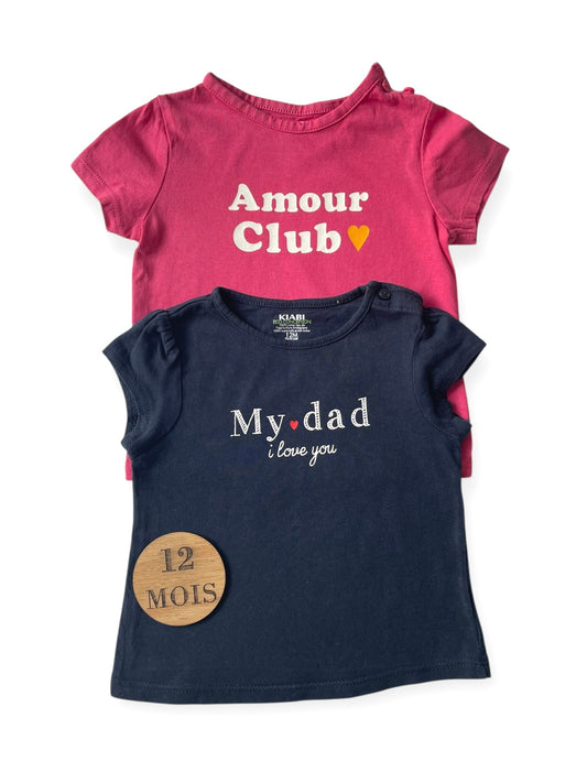 Lot de 2 tee-shirts, Kiabi