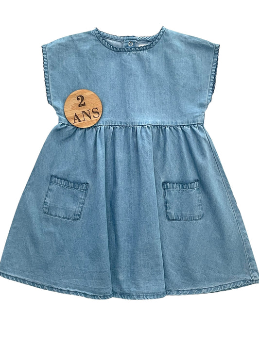 Robe couleur jean Bout’chou