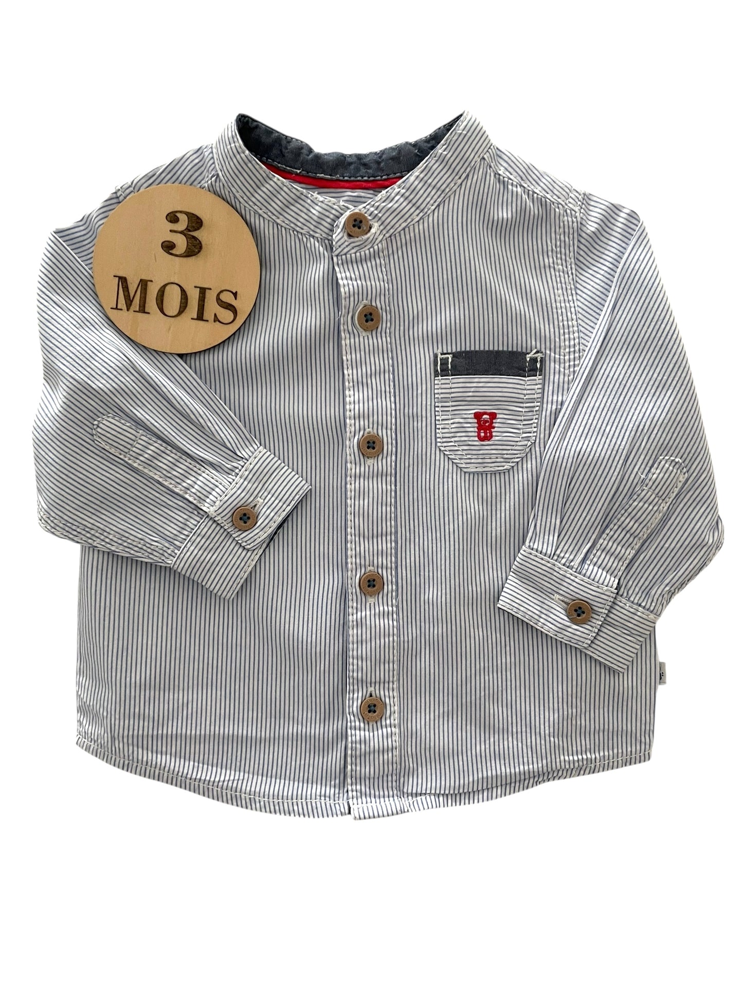 Chemise rayée bleu-clair, Obaïbi