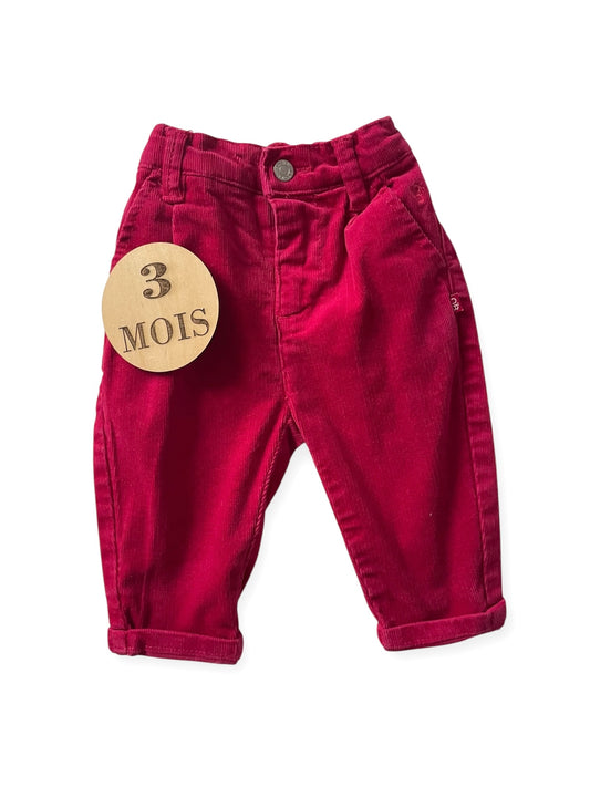 Pantalon velours fuschia, Obaïbi
