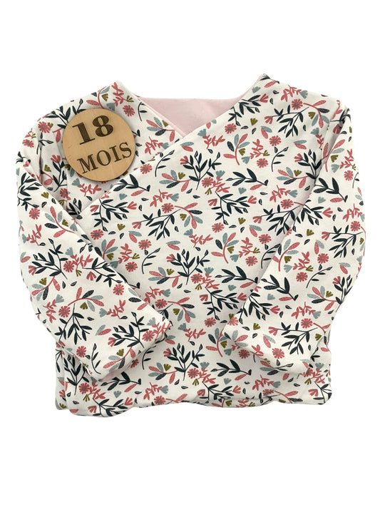 Gilet épais cache-cœur, fleuri, Gémo