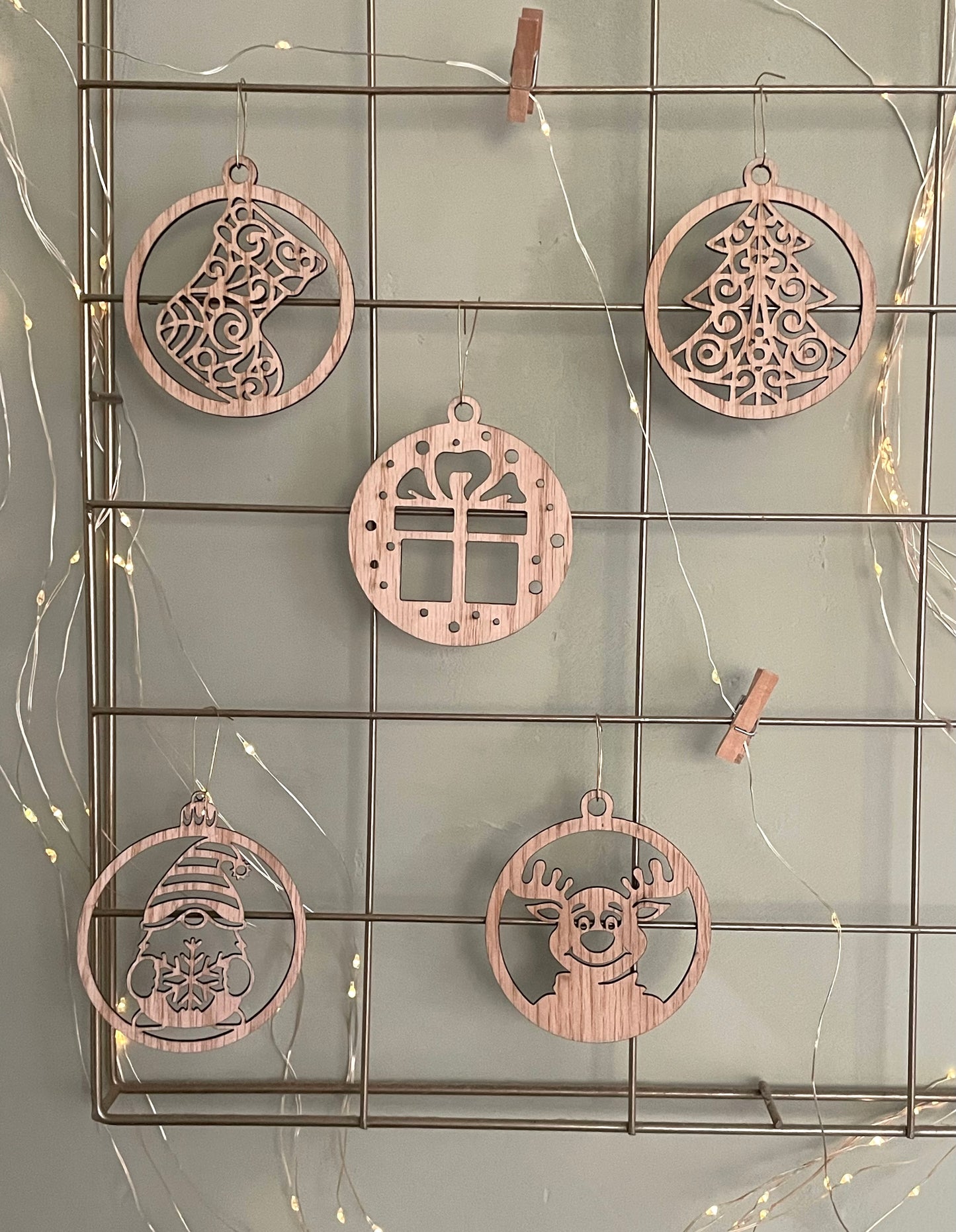 NOËL - Suspensions en bois