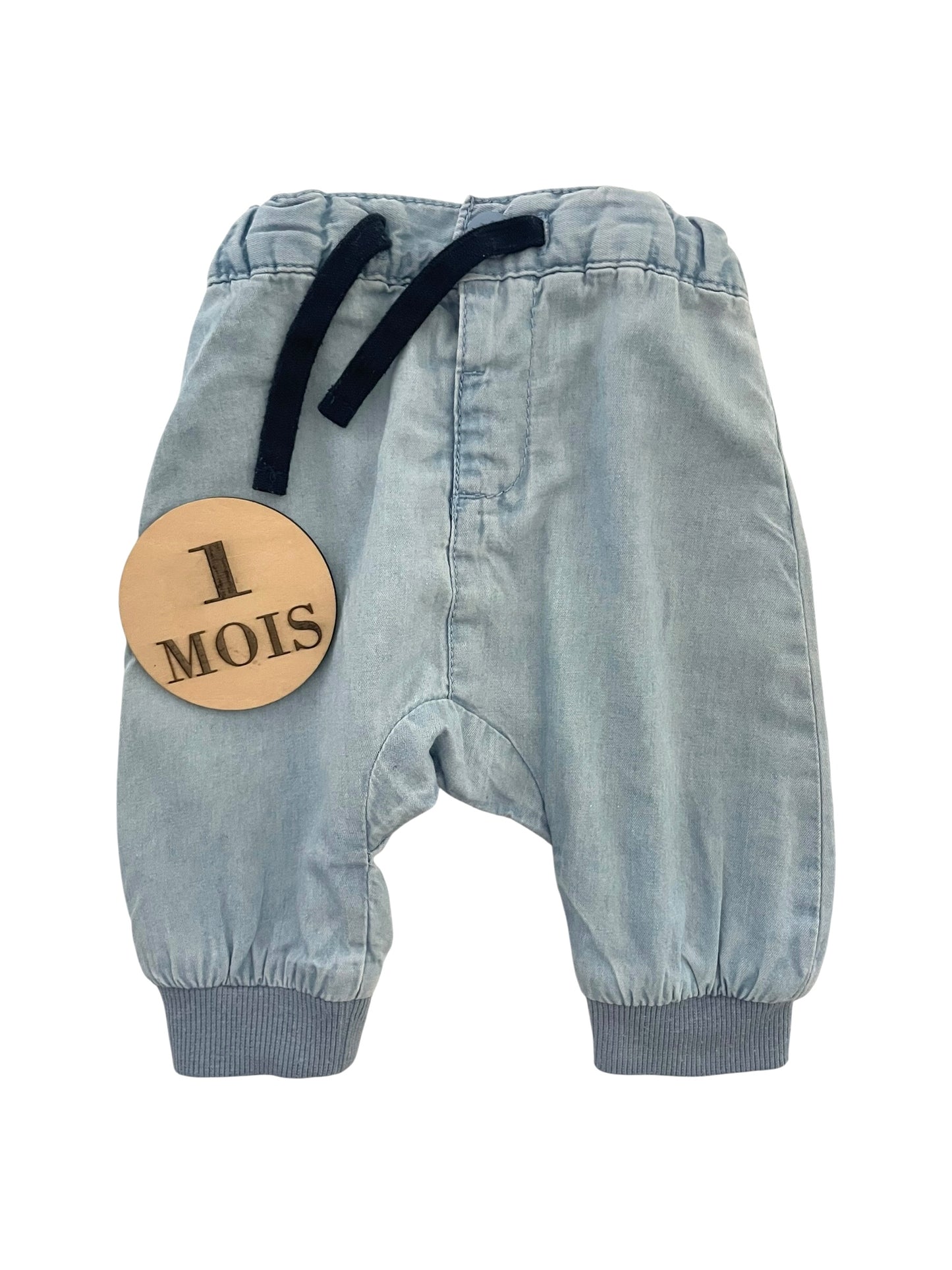 Pantalon souple couleur jean, Kiabi