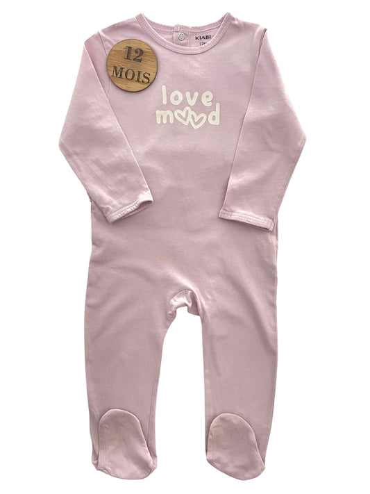 Pyjama coton rose pâle, Kiabi